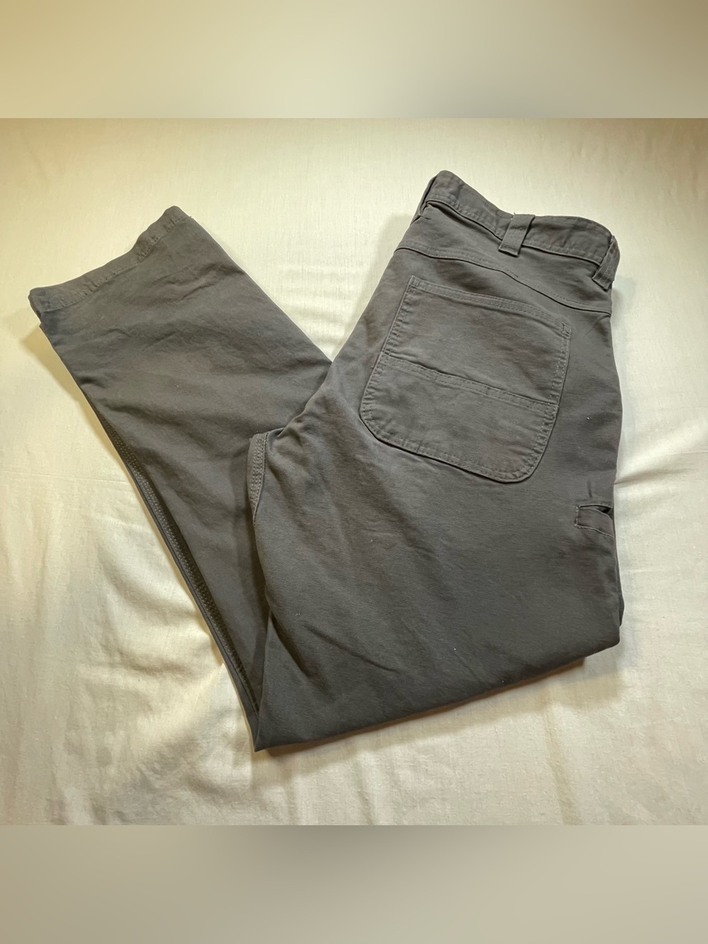 Key Cargo Canvas Pants Men 36X32* Grey Carpenter Workwear Construction Utility